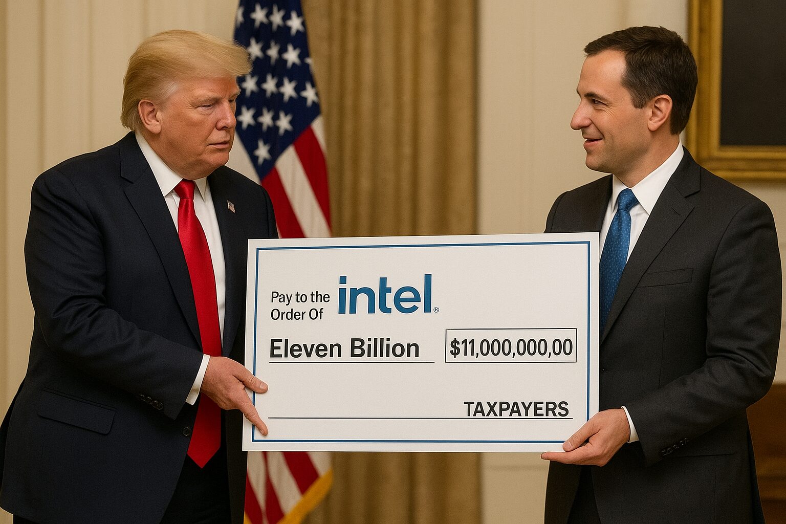 Trump slams socialism, then spends $11B taxpayer dollars to own 10% stake in losing Intel…