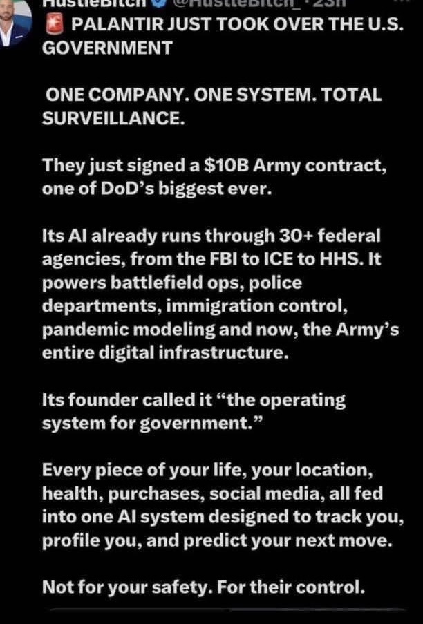 Palantir just took over the US government…